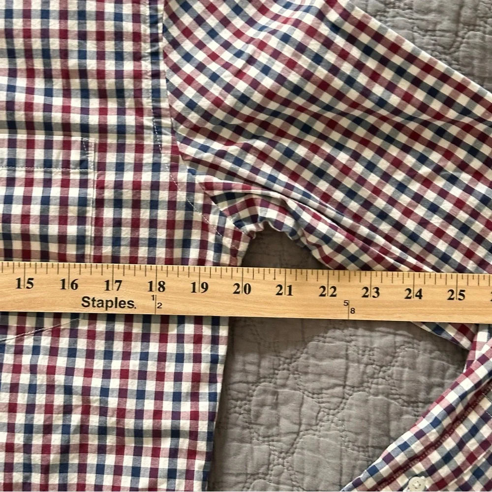 J.Crew Mens Lightweight Shirt Button Down Long Sleeve Gingham Checkered Sz S‎